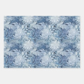 Winter Wonderland Blauw ijzig patroon Inpakpapier Vel (Voorkant 3)