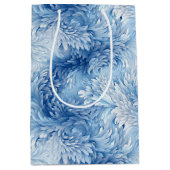 Winter Wonderland Blauw ijzig patroon Medium Cadeauzakje (Voorkant)