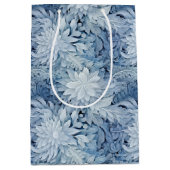 Winter Wonderland Blauw ijzig patroon Medium Cadeauzakje (Voorkant)