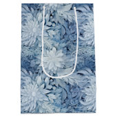 Winter Wonderland Blauw ijzig patroon Medium Cadeauzakje (Achterkant)