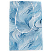 Winter Wonderland Blauw ijzig patroon Medium Cadeauzakje (Voorkant)