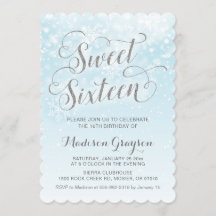 Winter Wonderland Blauw Meisje Zestien 16e Verjaar