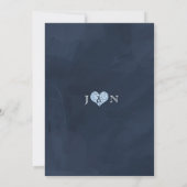 Winter Wonderland Blauw Verloving Uitnodigingen (Achterkant)