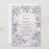 Winter Wonderland Blauw Wit Elegante Sneeuwvlokken Kaart (Voorkant)