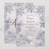 Winter Wonderland Blauw Wit Elegante Sneeuwvlokken Kaart (Voorkant / Achterkant)