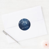 Winter Wonderland Blauw Zilver Sparkling Lights Ronde Sticker (Envelop)