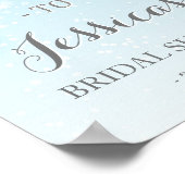 Winter Wonderland Blauwe Bruiloft Feest Welkom Bor Poster (Hoek)