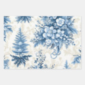 Winter Wonderland: Blauwe en witte kerstboom Inpakpapier Vel (Voorkant)