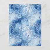 Winter Wonderland Blauwe Sneeuwvlokken Bruiloft De Informatiekaartje (Achterkant)