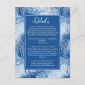 Winter Wonderland Blauwe Sneeuwvlokken Bruiloft De Informatiekaartje (Voorkant)