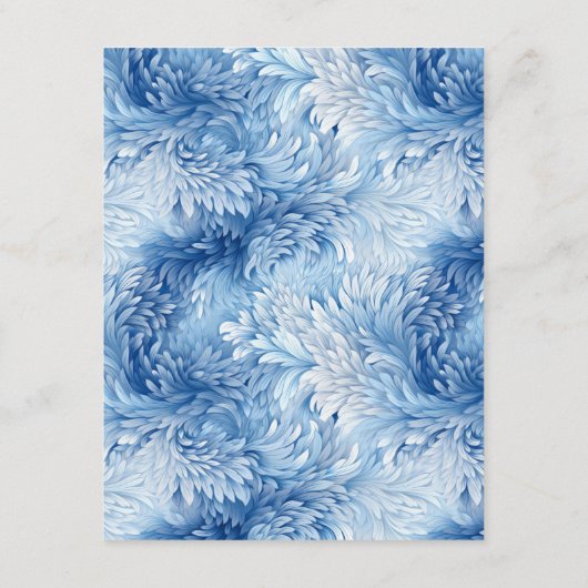 Winter Wonderland Blauwe Sneeuwvlokken Bruiloft De Informatiekaartje (Achterkant)