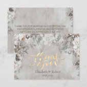 Winter Wonderland bloemen bos Bedankkaart (Voorkant / Achterkant)