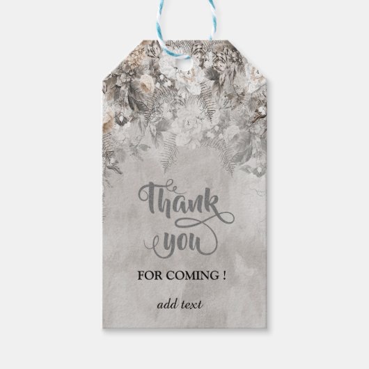 Winter Wonderland bloemen bos Cadeaulabel (Voorkant)