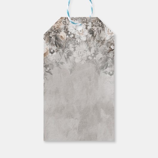 Winter Wonderland bloemen bos Cadeaulabel (Achterkant)