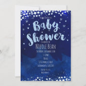 Winter Wonderland Blue Baby Shower Uitnodigingen (Voorkant)