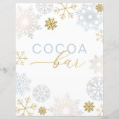 Winter Wonderland Blue Cocoa Bar Sign (Voorkant)