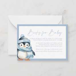 Winter Wonderland Blue Penguin Boeken voor Baby Ka Notitiekaartje