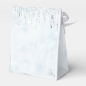 Winter Wonderland Blue Silver Snow Ice Sweet 16 Bedankdoosjes (Achterkant)
