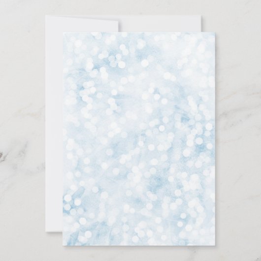 Winter Wonderland Blue Silver Snow Ice Sweet 16 Kaart (Achterkant)