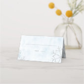 Winter Wonderland Blue Silver Snow Plaatskaartje (Voorkant)