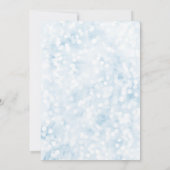 Winter Wonderland Blue Silver Snowflake Sweet 16 Kaart (Achterkant)