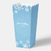 Winter Wonderland Blue Snowflake Bedankdoosjes (Voorkant)
