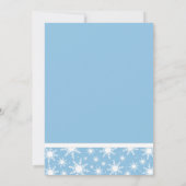 Winter Wonderland Blue Snowflake Bow Sweet 16 Kaart (Achterkant)