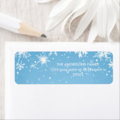 Winter Wonderland Blue Snowflake Etiket (Insitu)
