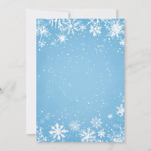 Winter Wonderland Blue Snowflake Verjaardag Kaart (Achterkant)