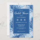 Winter Wonderland Blue Snowflakes Vrijgezellenfees Kaart (Voorkant)