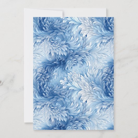 Winter Wonderland Blue Snowflakes Weddenschap Save The Date (Achterkant)