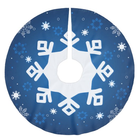 Winter Wonderland Blue Tree Skirt Kerstboom Rok (Voorkant)