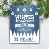 Winter Wonderland: Blue & White Holiday Flyer