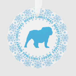 Winter Wonderland Blue & White Snowflake Hondenras Ornament