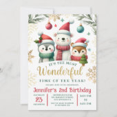 Winter Wonderland Boho nu Dieren 2e Verjaardag Kaart (Voorkant)