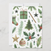 Winter Wonderland Boho Sneeuwdieren 4e Verjaardag Kaart (Achterkant)