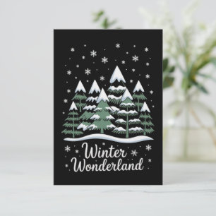 Winter Wonderland Bomen Kerst Familie Crew  Kaart