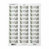 Winter Wonderland Bomen Retouradres Label (Full Sheet)