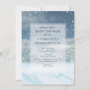 Winter Wonderland Bos Baby Shower Kaart