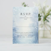 Winter Wonderland Bos Bruiloft RSVP Kaartje (Staand voorkant)