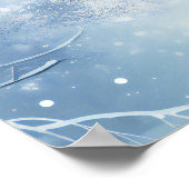 Winter Wonderland Bos Bruiloft Welkomstbord Poster (Hoek)