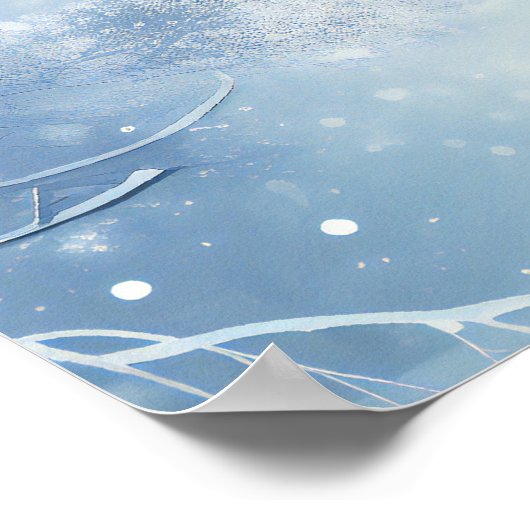 Winter Wonderland Bos Bruiloft Welkomstbord Poster (Hoek)