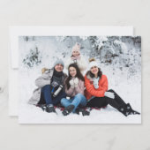 Winter Wonderland Bos Foto Kerstmis Feestdagenkaart (Achterkant)