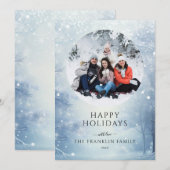 Winter Wonderland Bos Foto Kerstmis Feestdagenkaart (Voorkant / Achterkant)