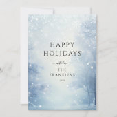 Winter Wonderland Bos Kerstmis Foto Feestdagenkaart (Voorkant)