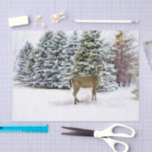 Winter Wonderland Bos met Herten Kerst Knutselwerk Tissuepapier (Craft)