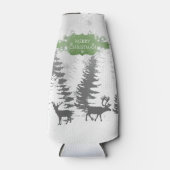 Winter Wonderland Bottle Cooler - Green (Voorkant)