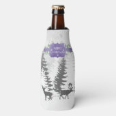 Winter Wonderland Bottle Cooler - Paars (Fles Voorkant)