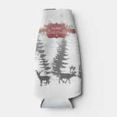 Winter Wonderland Bottle Cooler - Red (Voorkant)