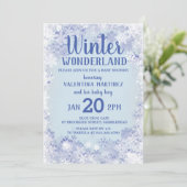 Winter Wonderland Boy Baby shower Kaart (Staand voorkant)